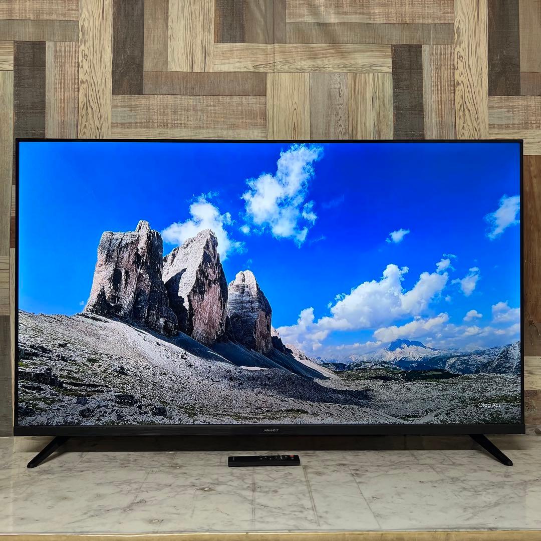 即日受渡❣️全国送料込昨年購入ジャパンネクスト50型4Kモニタースピーカーリモ付