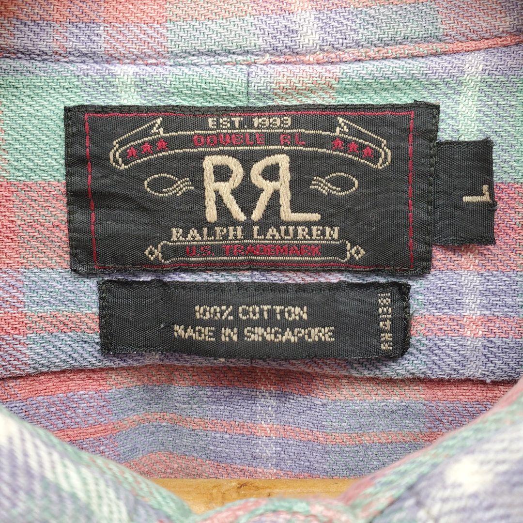 RRL 90S 初期 三ツ星タグ ネル シャツ 長袖 美品 vintage
