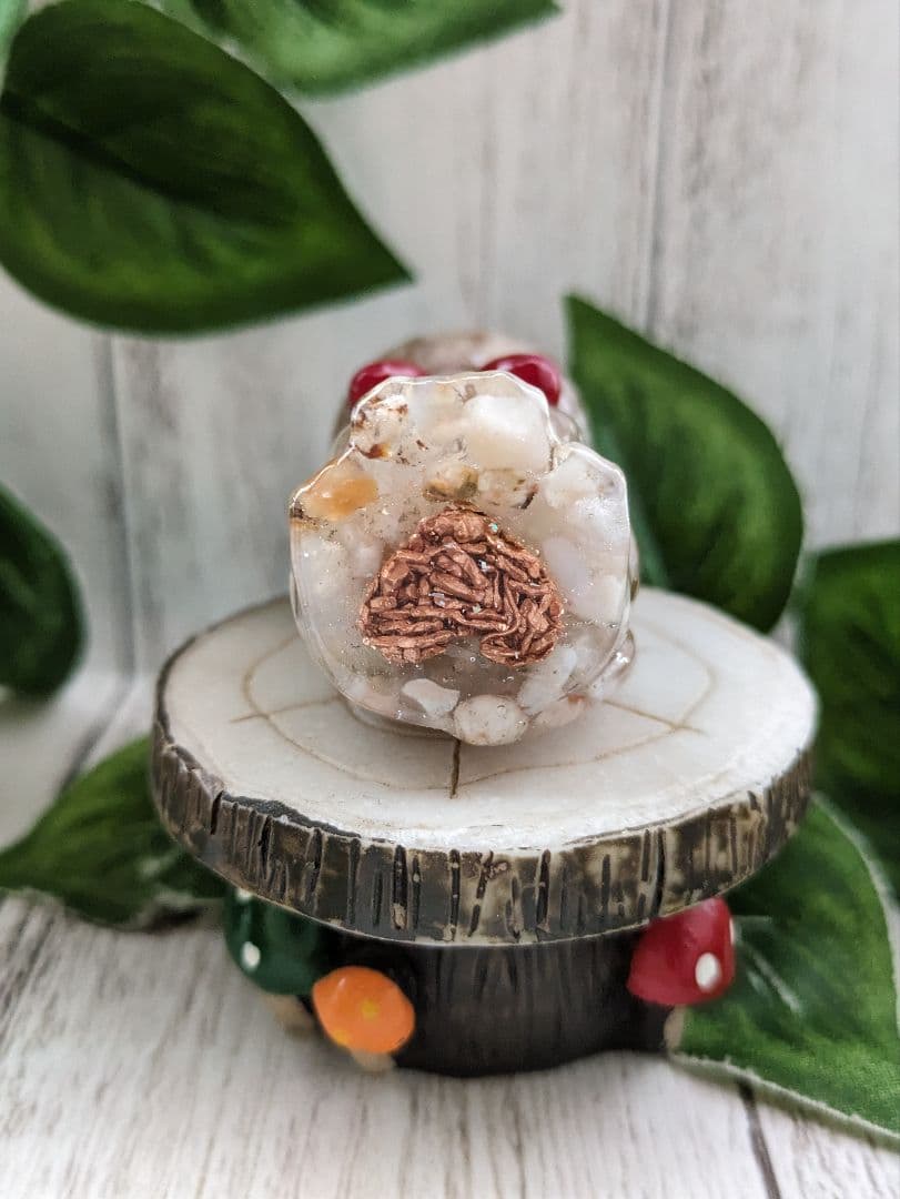 【容音】チェリーブロッサムアゲートの蝶ネクタイねこちゃん形オルゴ☆他５点