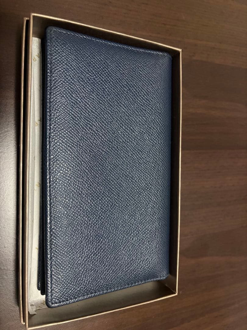 ネイビー レザー 長財布