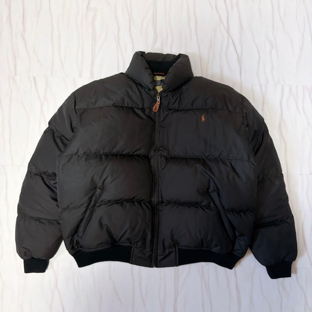 ポロバイラルフローレン ダウンジャケット ヌプシ ホースロゴ 90s 黒 M