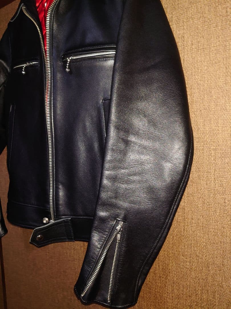 666 MYWAYMAN シングルライダースジャケット 34 現行タグ　良品