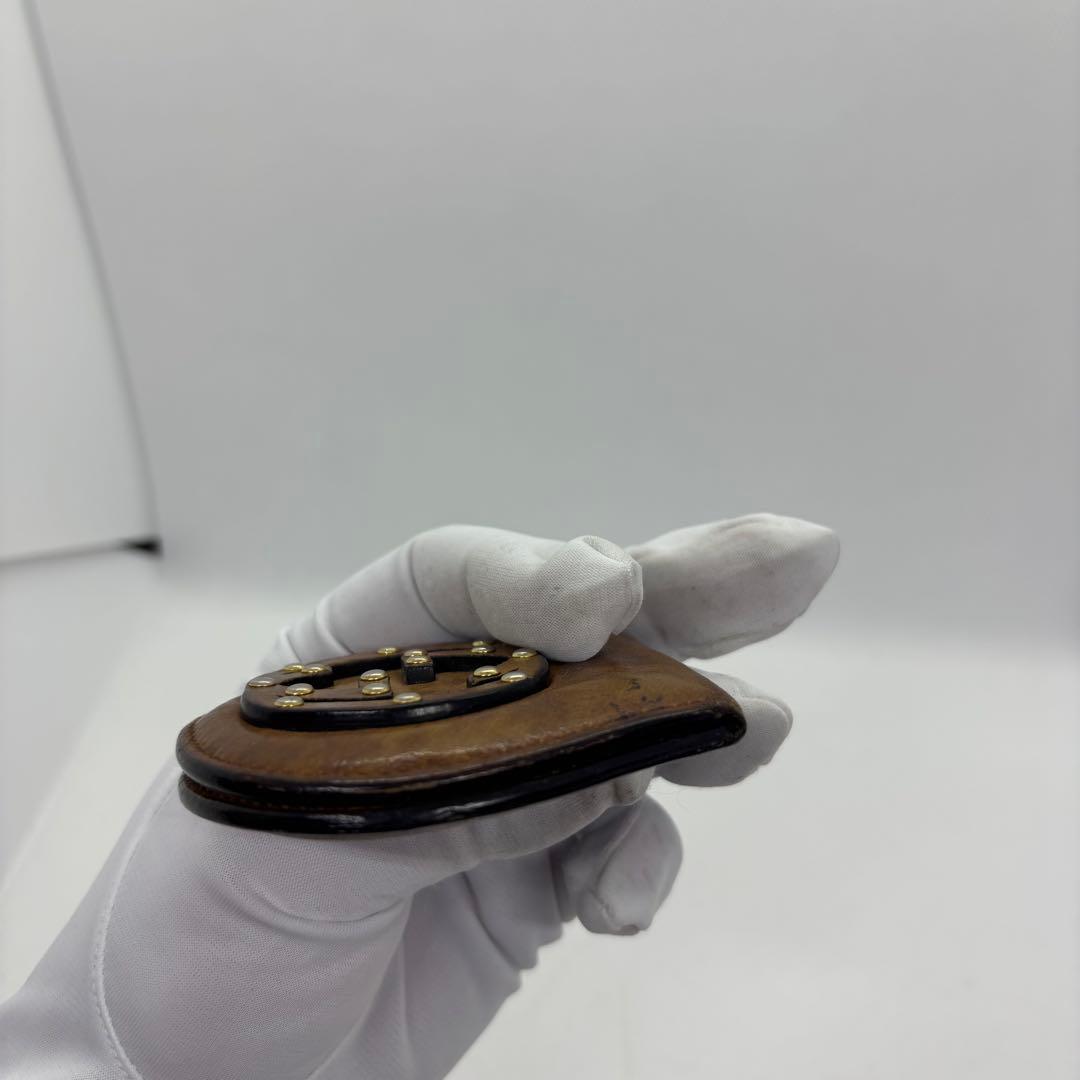 グッチGUCCI ヴィンテージ ケース　オールレザー インターロッキング