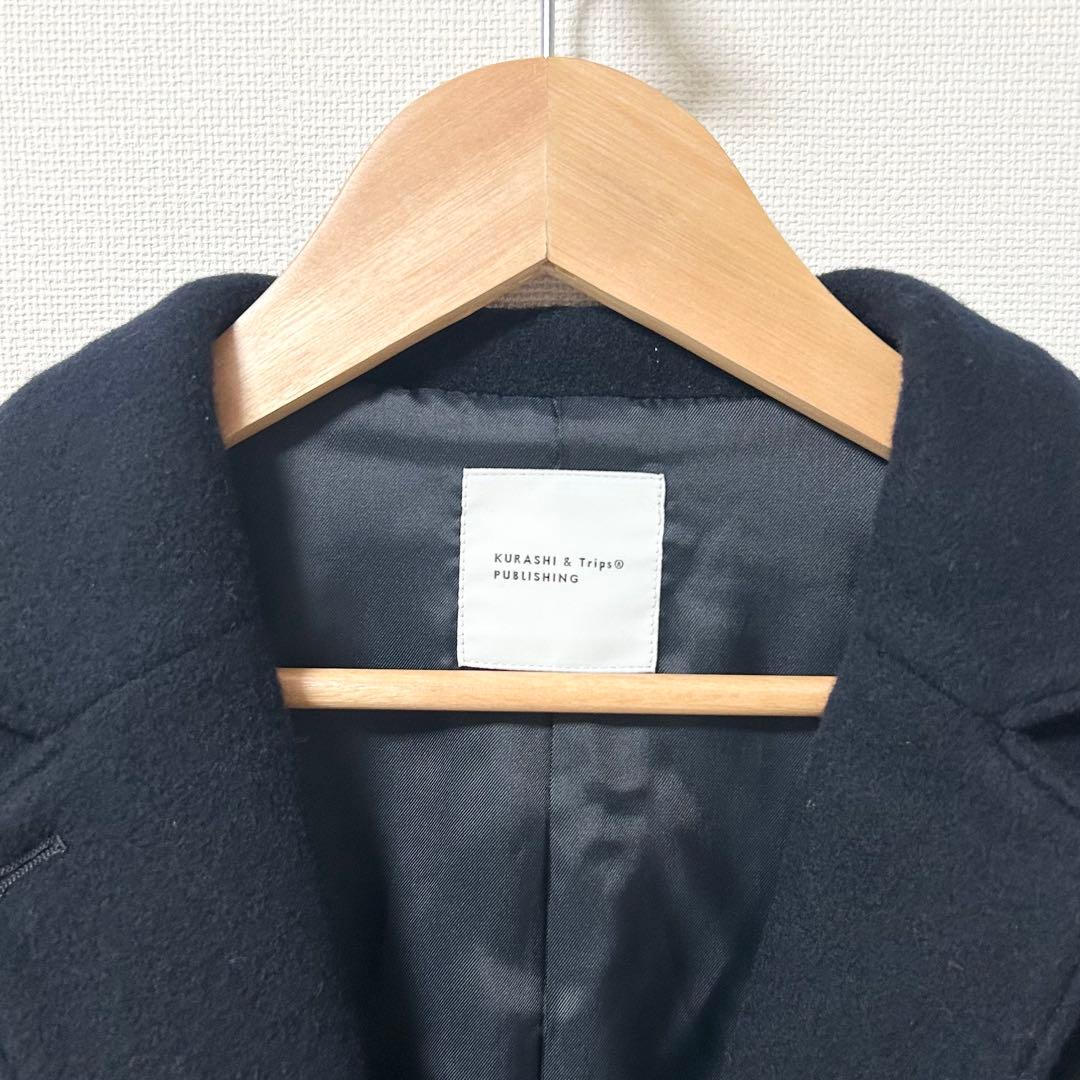 新品未使用✨北欧　3WAYアレンジ襟のかろやかチェスターコート　ネイビー