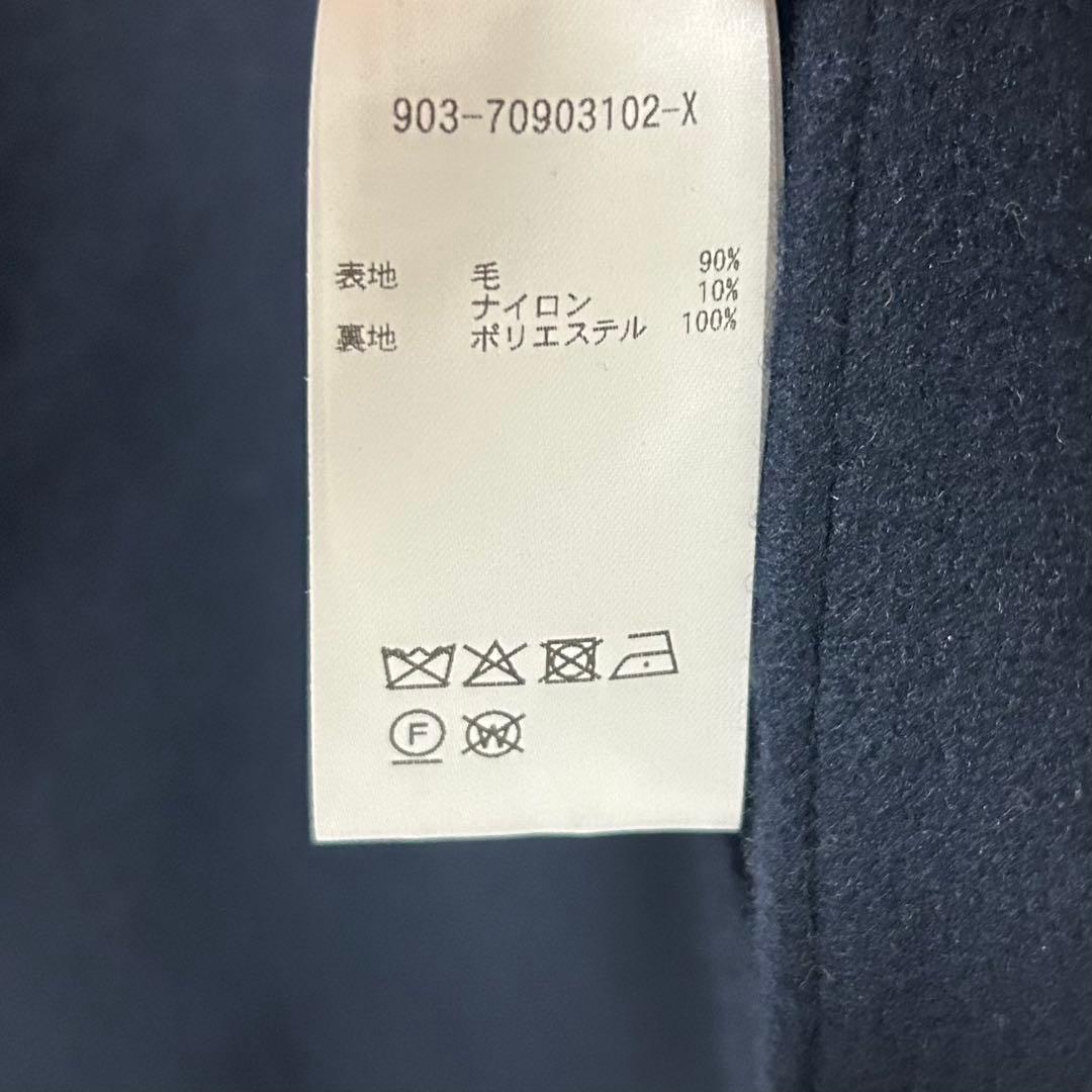 新品未使用✨北欧　3WAYアレンジ襟のかろやかチェスターコート　ネイビー