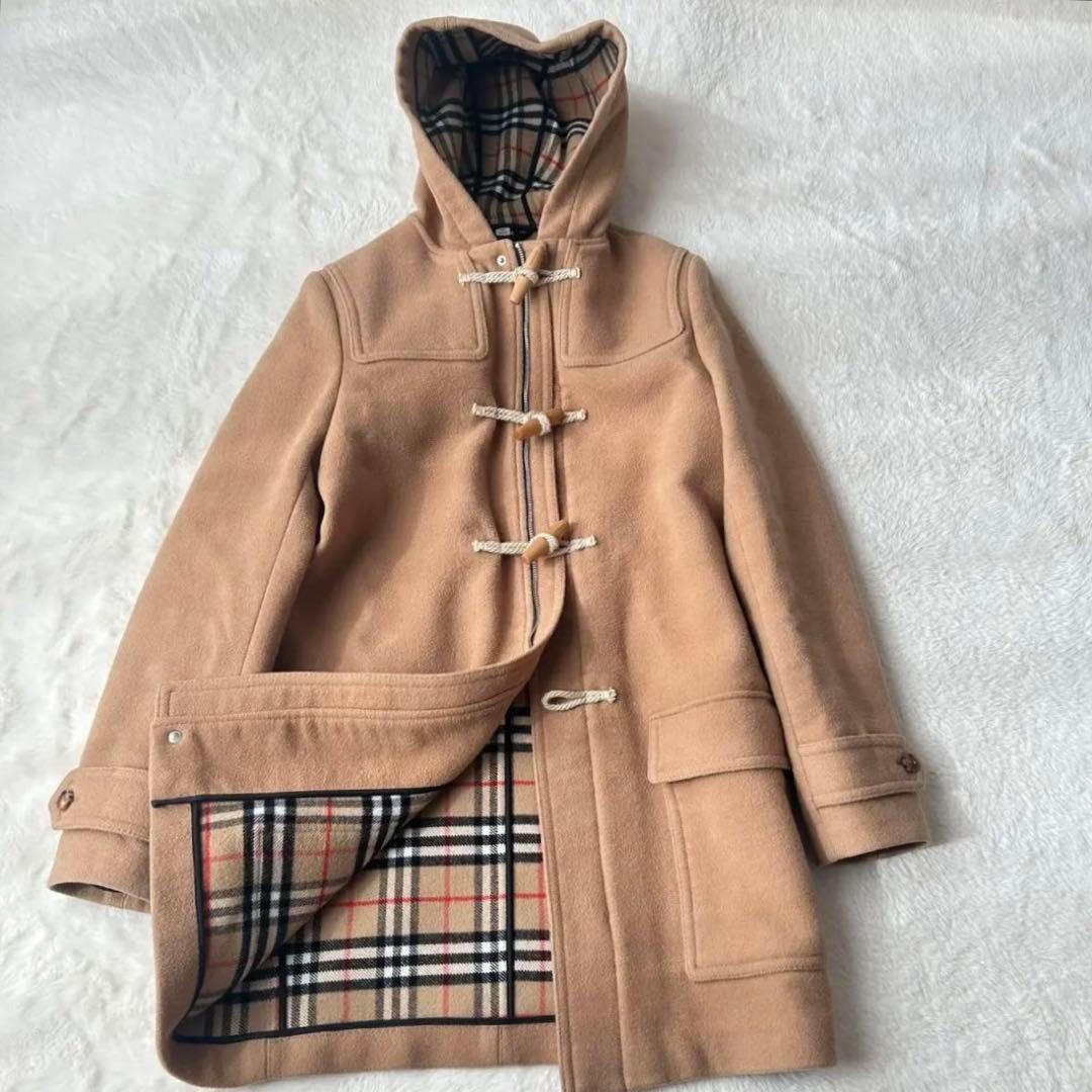 現行タグ✨バーバリー ダッフルコート ノバチェック トグル ロゴ ハニーベージュ