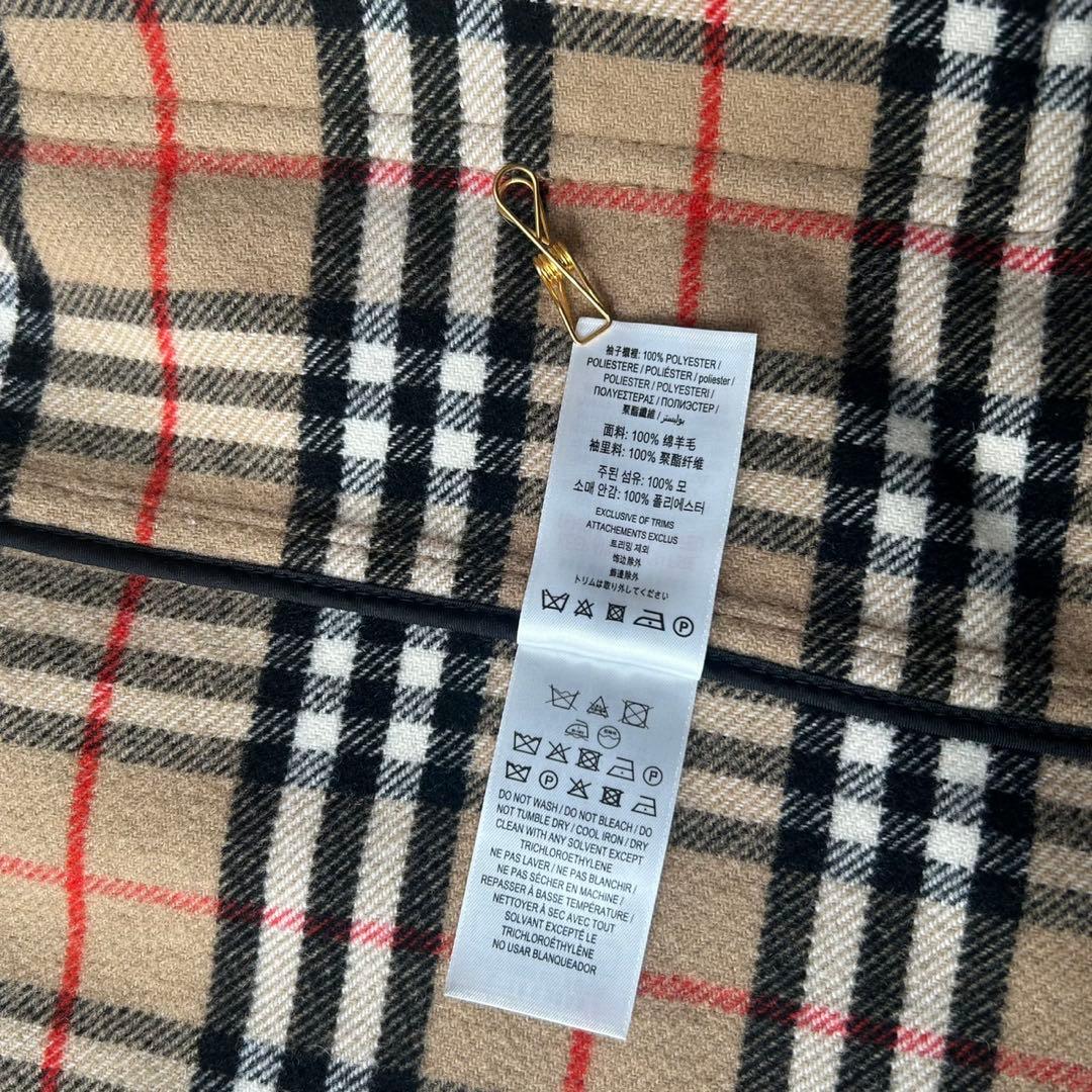 現行タグ✨バーバリー ダッフルコート ノバチェック トグル ロゴ ハニーベージュ
