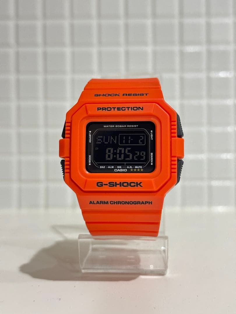【美品】廃盤 カシオ G-SHOCK DW-D5500MR レスキューオレンジ