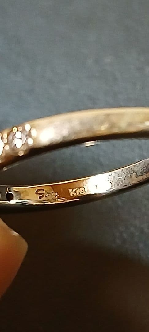 STAN ガーネット　K18&925シルバー　女性用　指輪