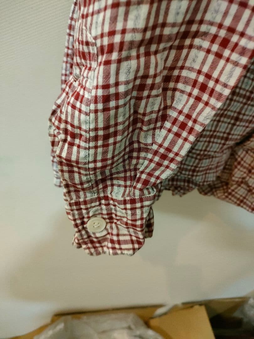 J*O様 コム・デ・ギャルソン 赤と白のチェック柄 長袖ネルシャツ