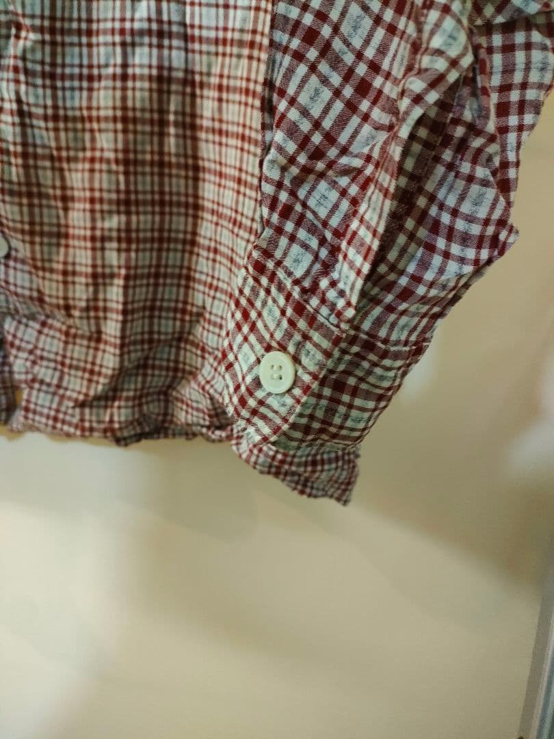 J*O様 コム・デ・ギャルソン 赤と白のチェック柄 長袖ネルシャツ