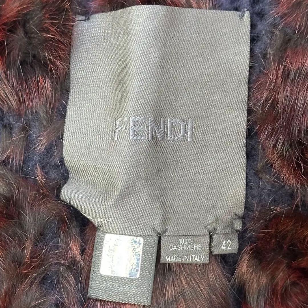 超希少✨FENDI カシミア100% 刺繍　手編み 紋様 セーター ニット