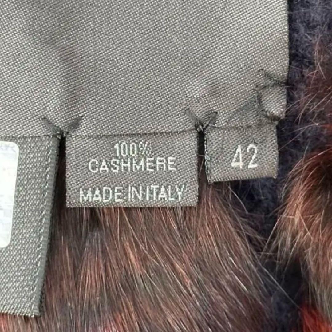 超希少✨FENDI カシミア100% 刺繍　手編み 紋様 セーター ニット