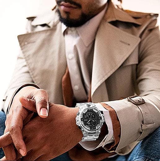 Gショック透明クリアスケルトン腕時計GA-700SKE-7AメンズG-SHOCK