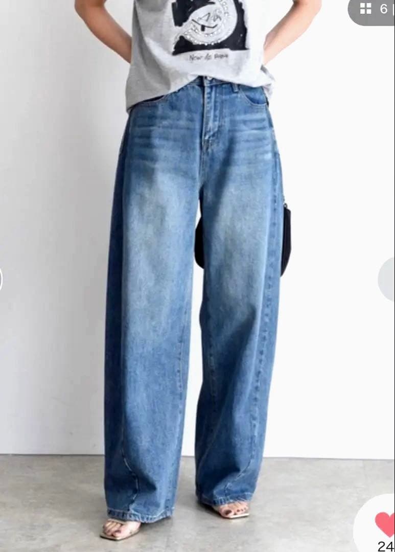 Eimee Lawリメイクカーブデニムパンツ