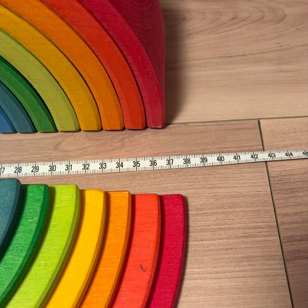 あ*。様 グリム 木製レインボー積み木 ボール まとめ