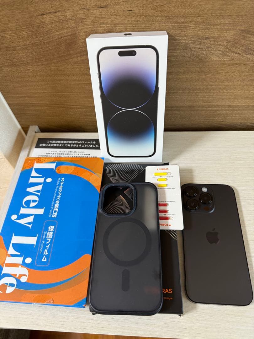 【美品】AppleiPhone14Proスペースブラック SIMフリー256GB