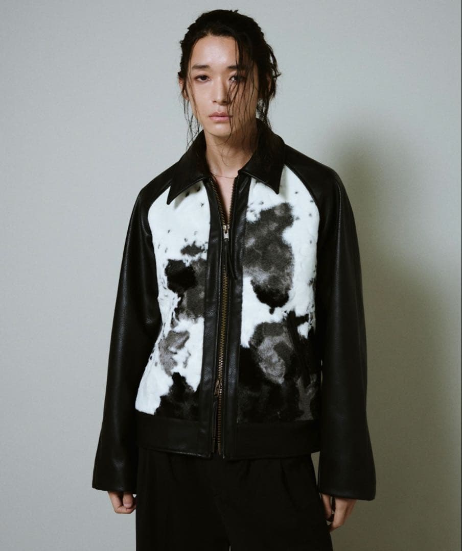 最安値　camphor wood フェイクハラコレザージャケット