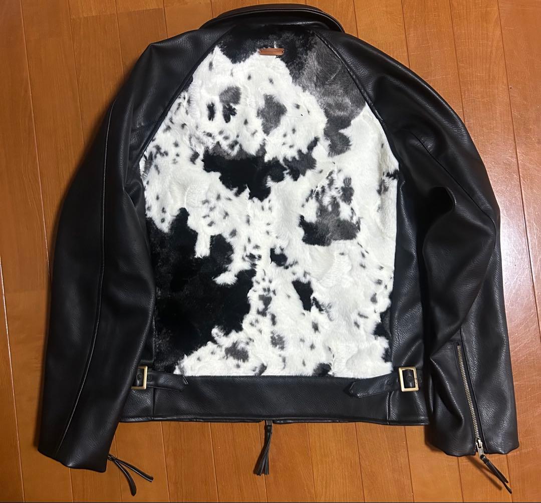 最安値　camphor wood フェイクハラコレザージャケット