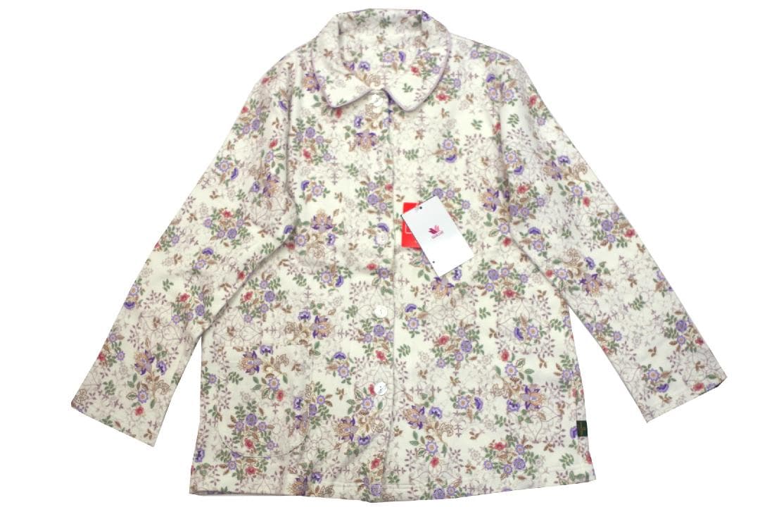 【新品】ワコール/ミントンMINTON　秋冬物ふっくらニット総柄パジャマ（M)