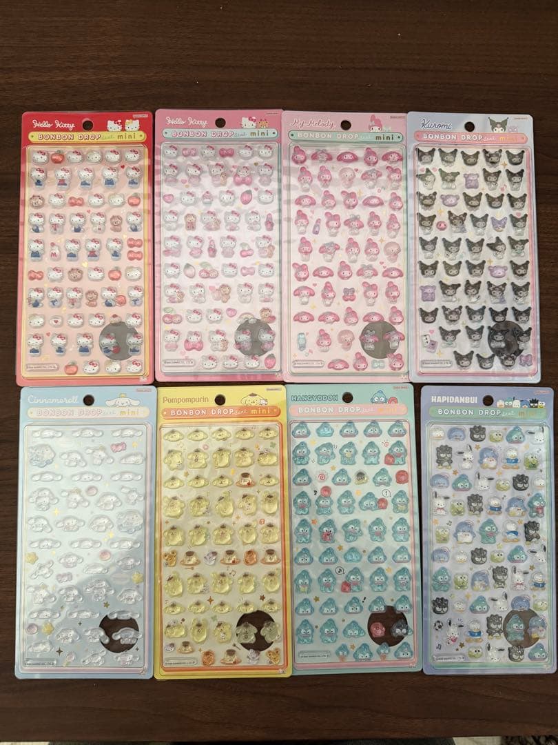 【正規品】ボンボンドロップシール　サンリオミニ 8枚セット