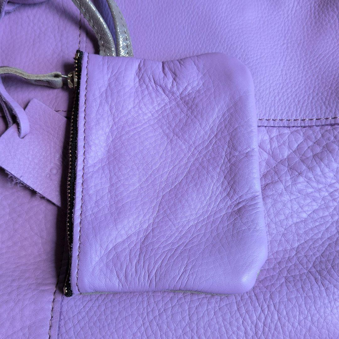 POMTATA ラベンダー レザー バッグ