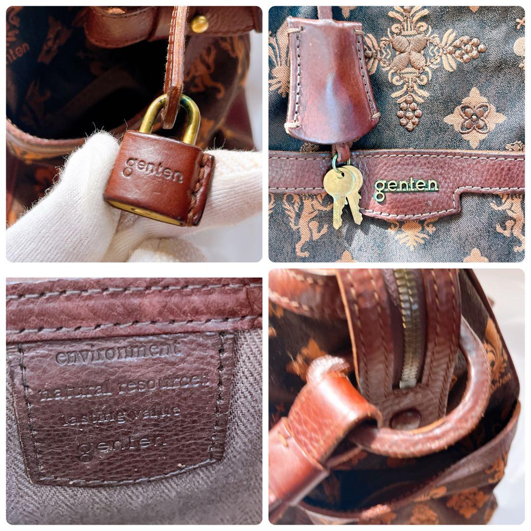 genten ボストンバック　旅行用バック　2way インタラクティブモノグラム