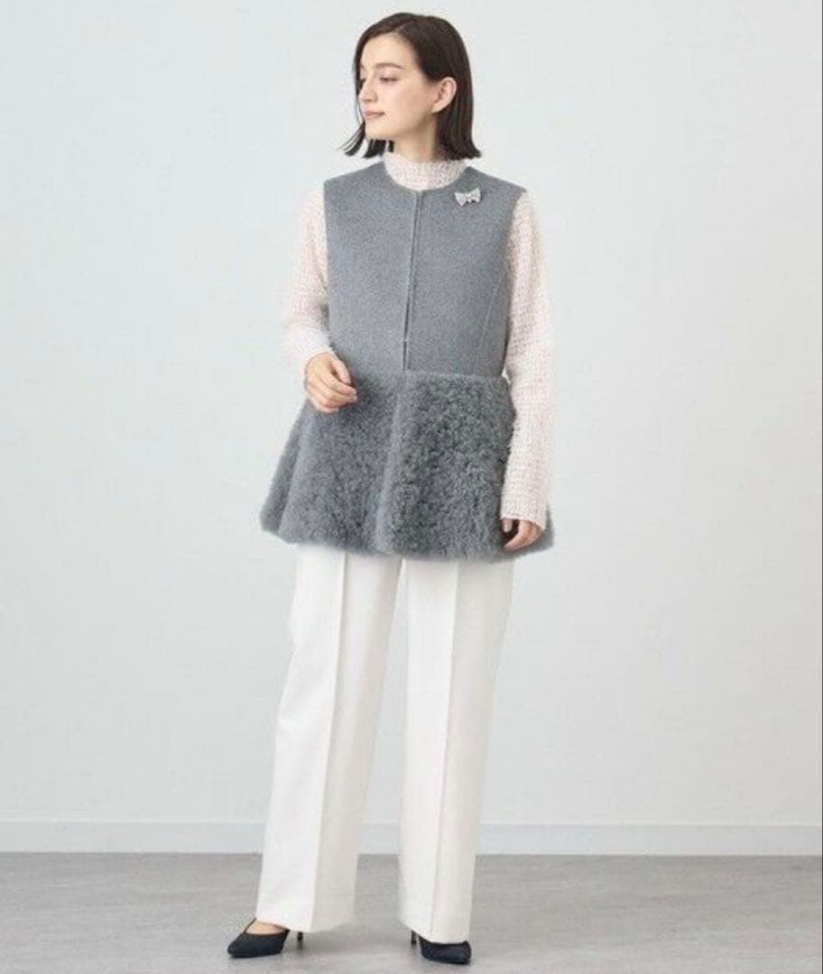 定価23,100円 ANAYI プレイドフェザーチュール プルオーバー