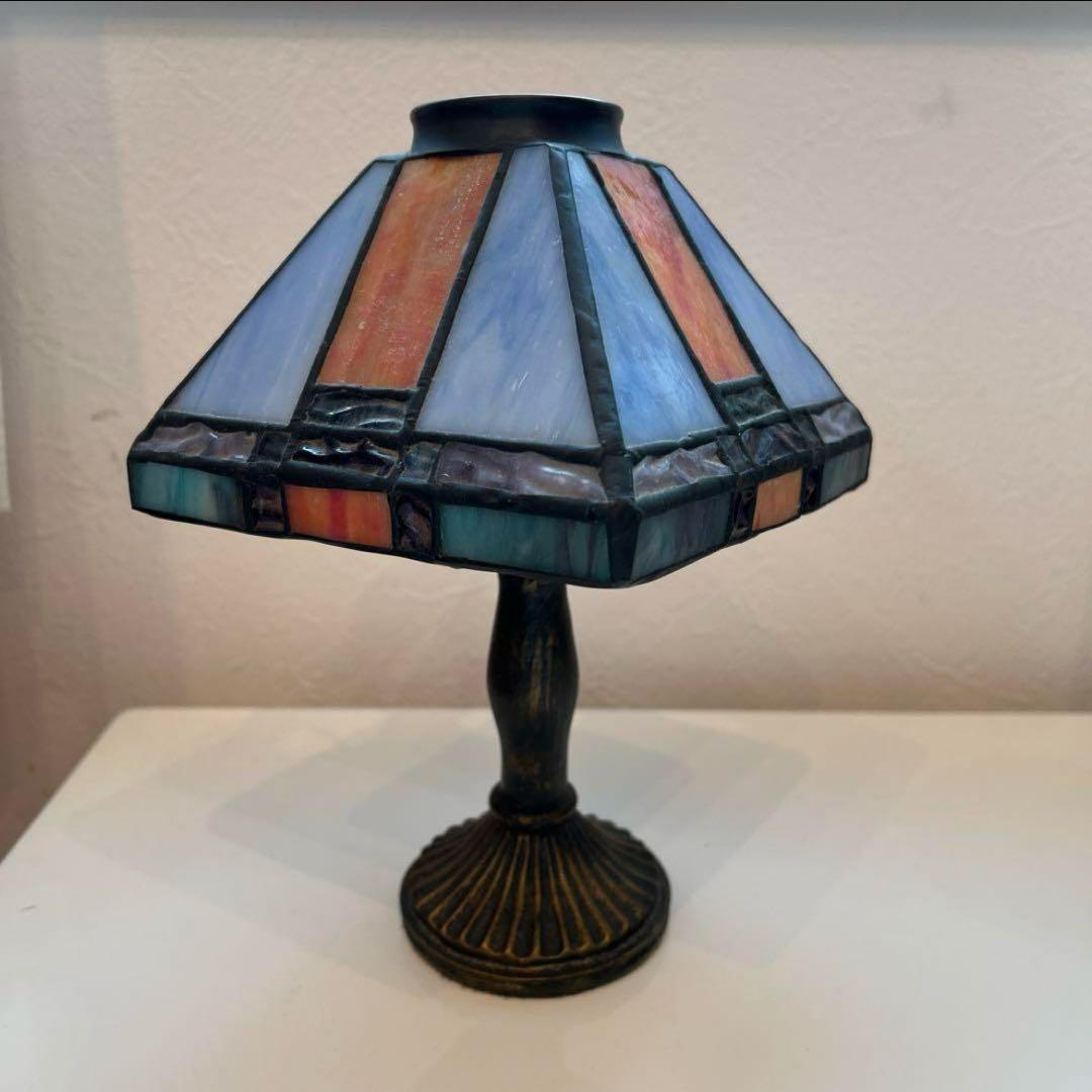 アンティーク　ステンドグラス　キャンドルホルダー　キャンドルライト　ライト