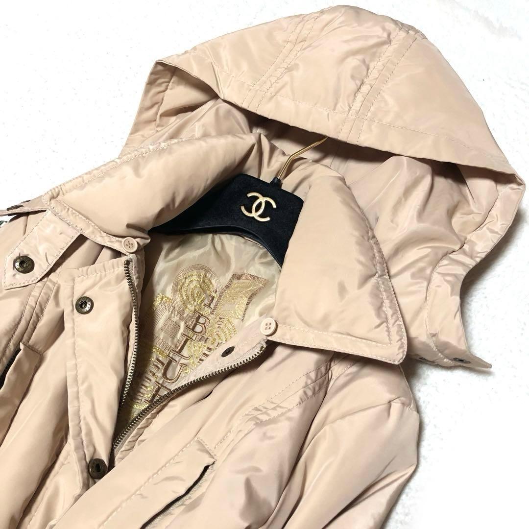 極美品　イブルース　ダウンコート　ベルテッドコート　ロング丈　ベージュ　42