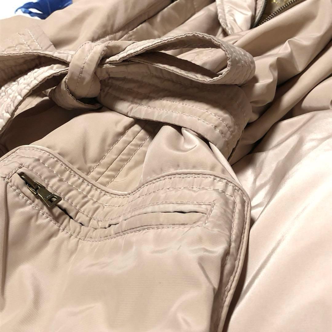 極美品　イブルース　ダウンコート　ベルテッドコート　ロング丈　ベージュ　42