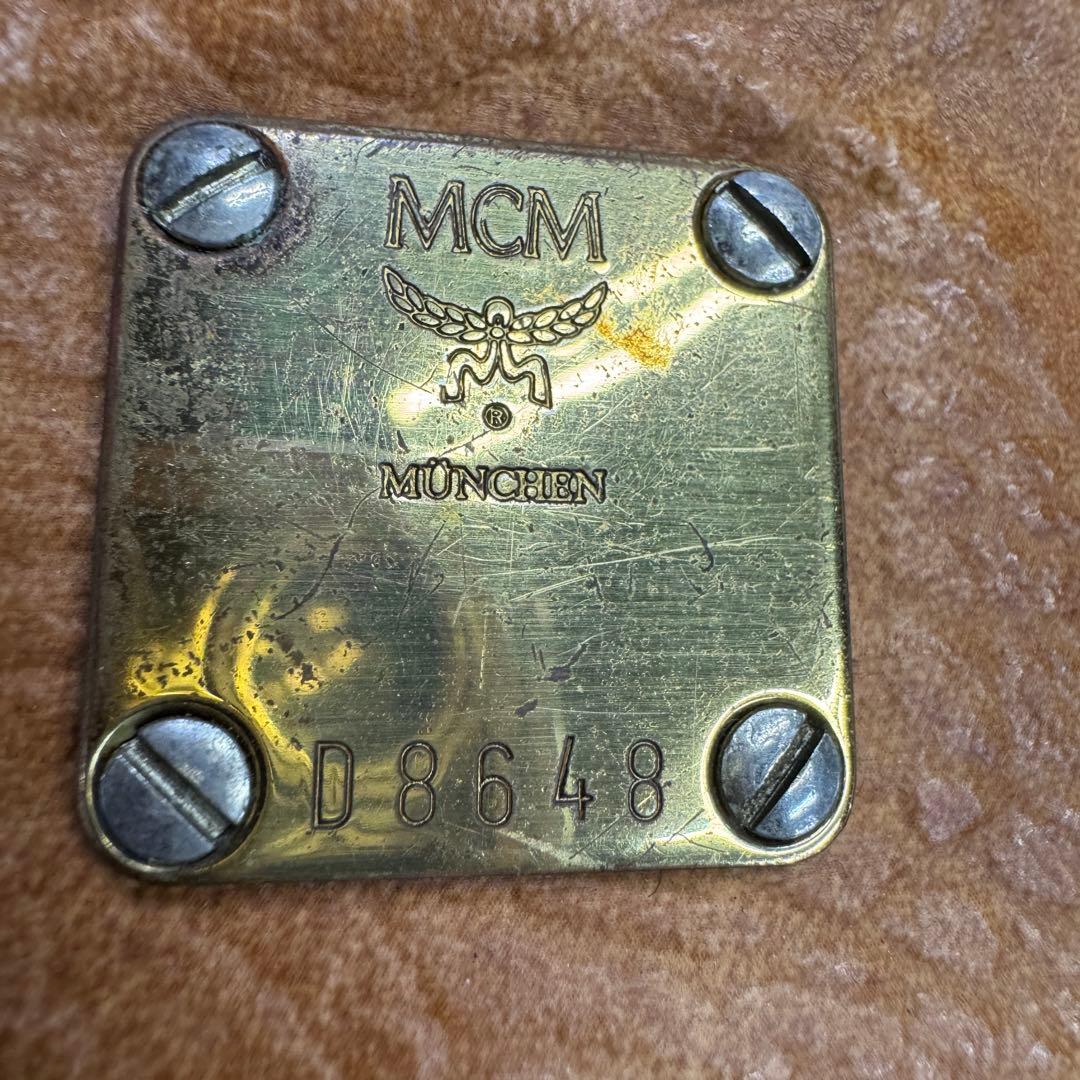 MCM ブラウンレザーボストンバッグ