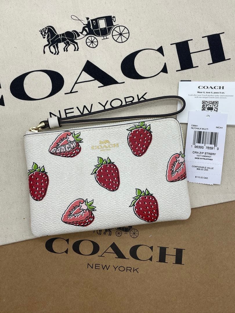 即完売品‼︎【COACH /CBB81】コーナーリストレットストロベリーいちご苺
