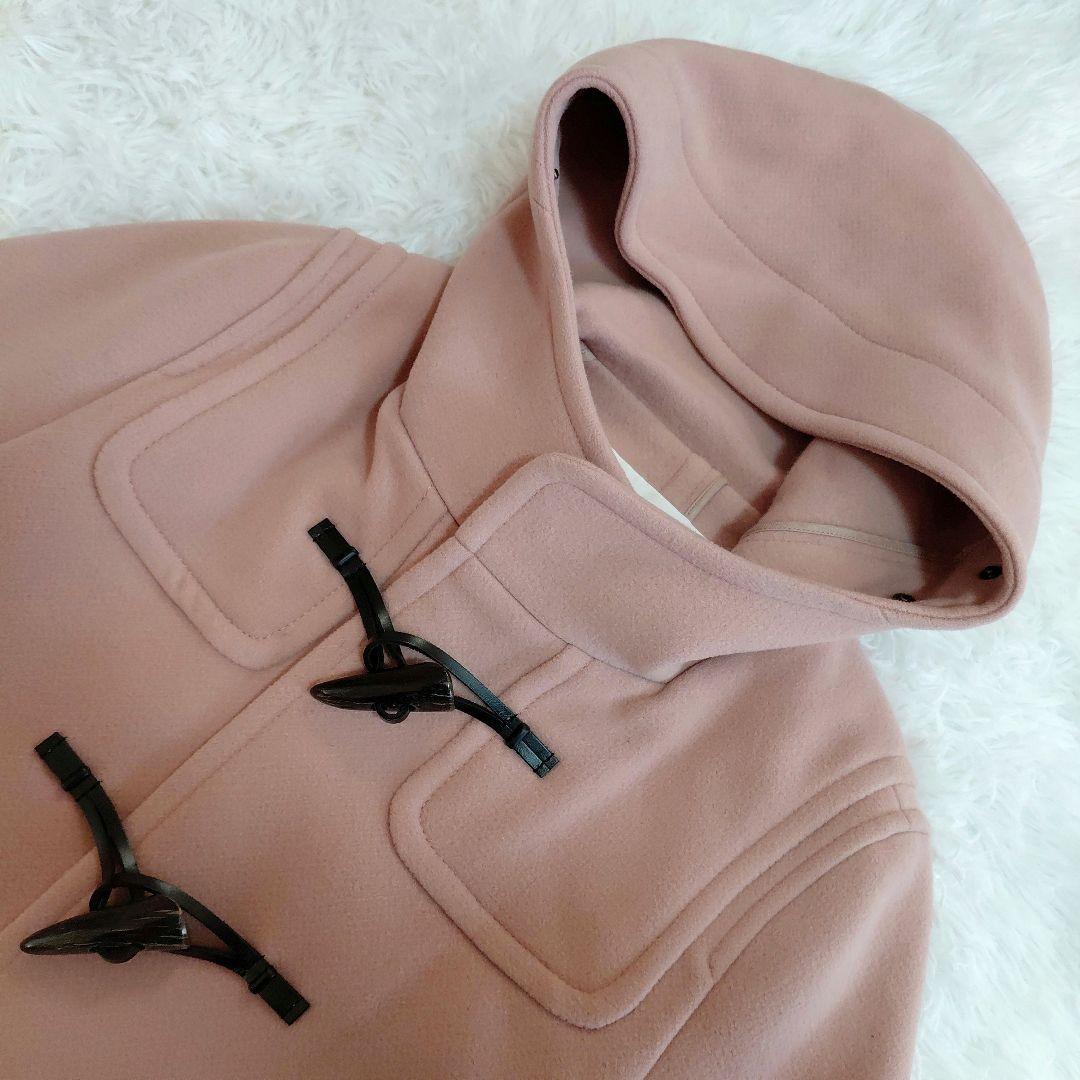 未使用級✨マカフィー　ダッフルコート ロングコート　フード付き　ピンク