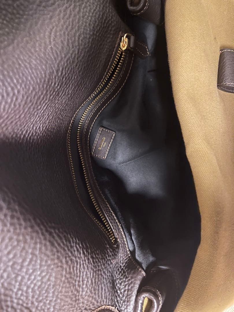 S.MANO キャンバストートバッグ　レザー