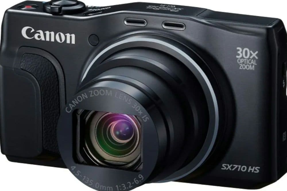 美品　PowerShot SX710 HS ブラック 光学30倍/レザーケース付