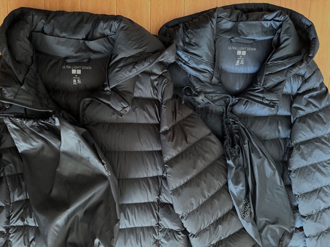 美品 ユニクロ ウルトラライトダウンフーデットコート 2点セット