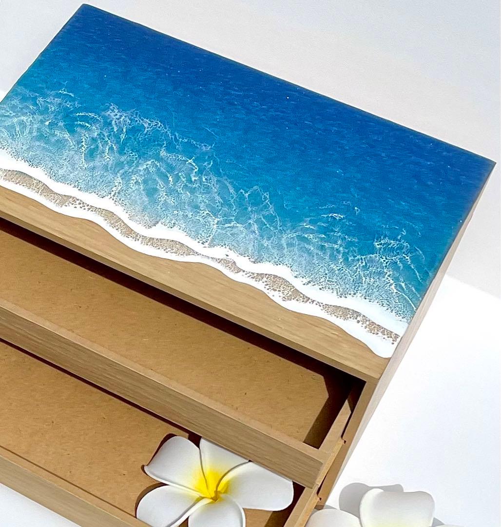 レジンオーシャンアート 2段引出しインテリア♡