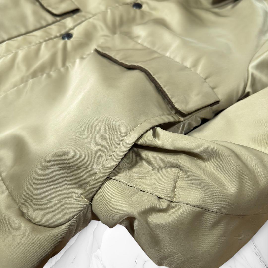 《激レア》BONEVILLE 90s ナイロンパフジャケット 中綿 カーキ 48