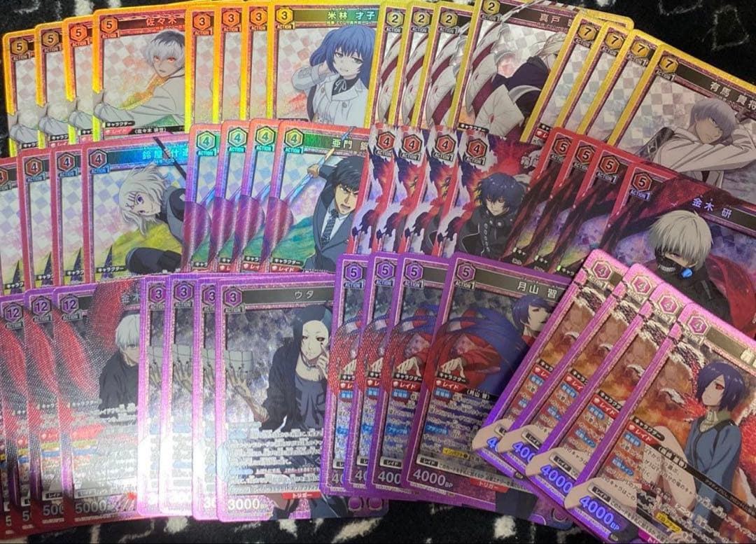 こ*)様 ユニアリ東京喰種SR以下4コン＋スタデプロモ各4枚＋スタデ2箱(プロモ