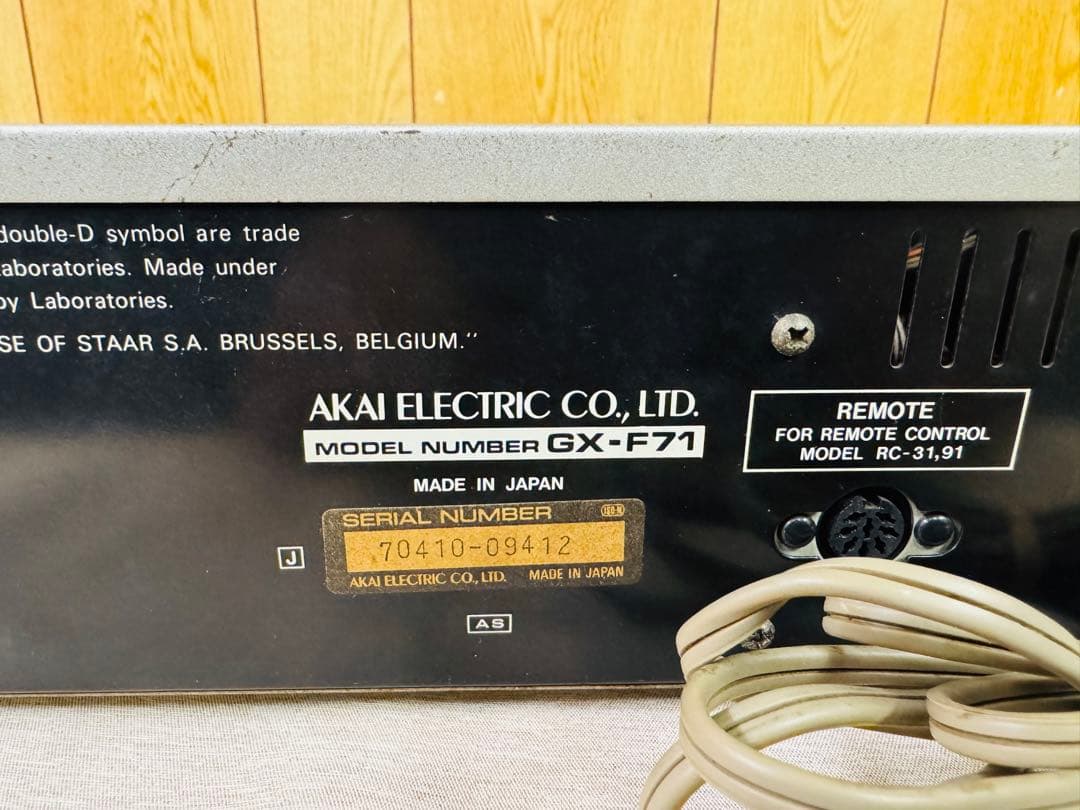 AKAI アカイ 赤井 GX-F71 カセットデッキ