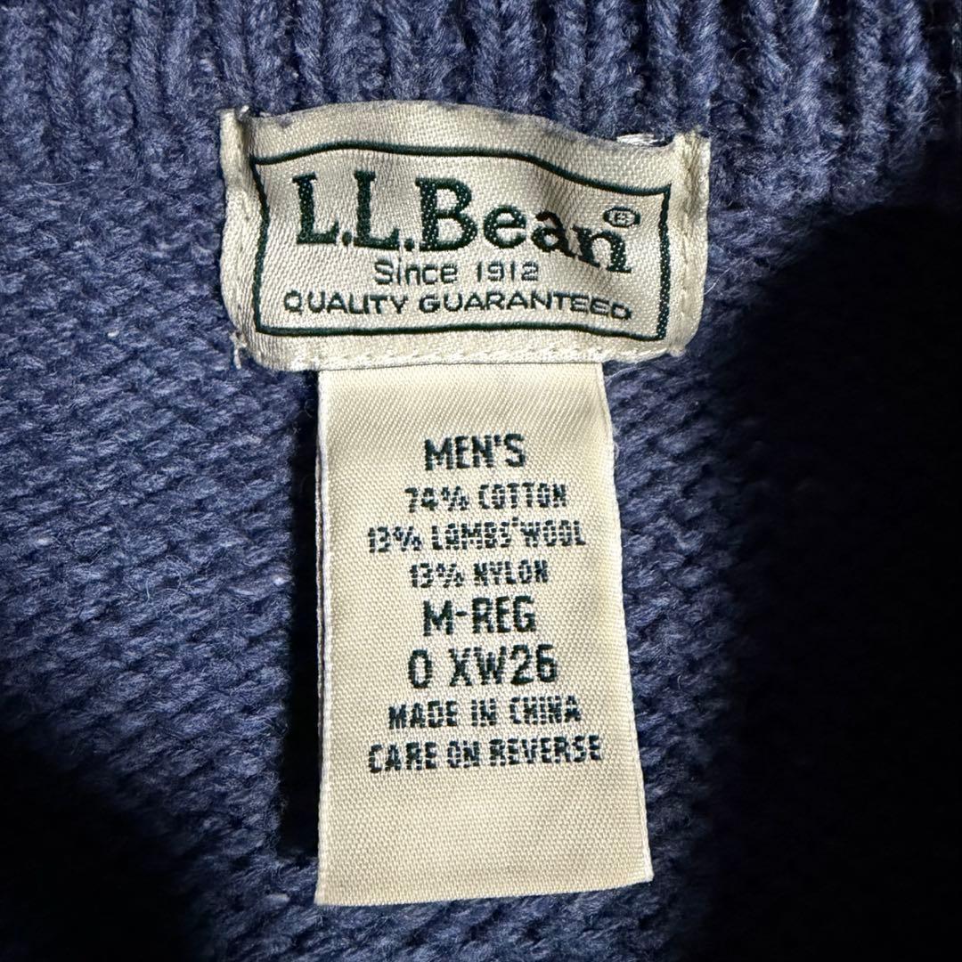 90s llbean エルエルビーン ヘンリーネック コットンニット 古着