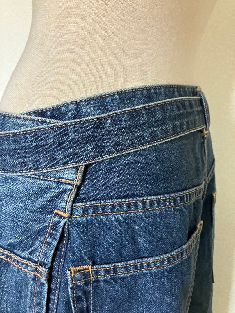 サカイ ワイドデニムパンツ ベルト付 sacai