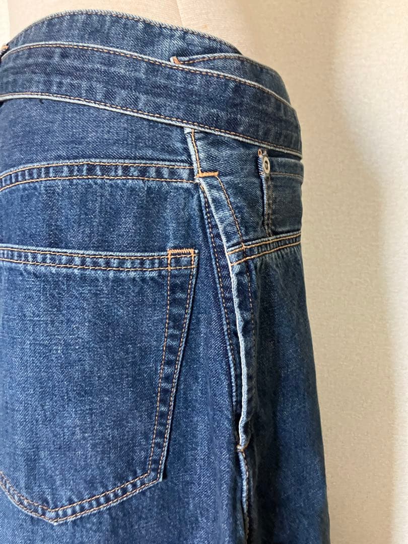 サカイ ワイドデニムパンツ ベルト付 sacai