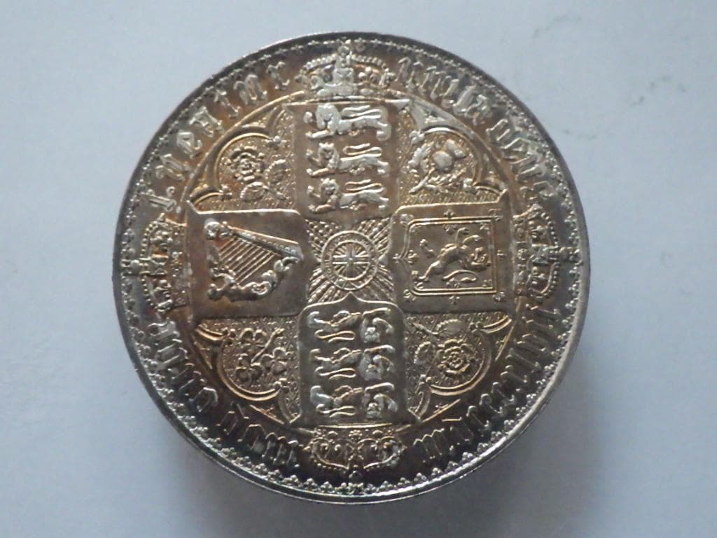 ヴィクトリア ゴチッククラウン 銀貨【銀貨保証】アンティーク M2411869
