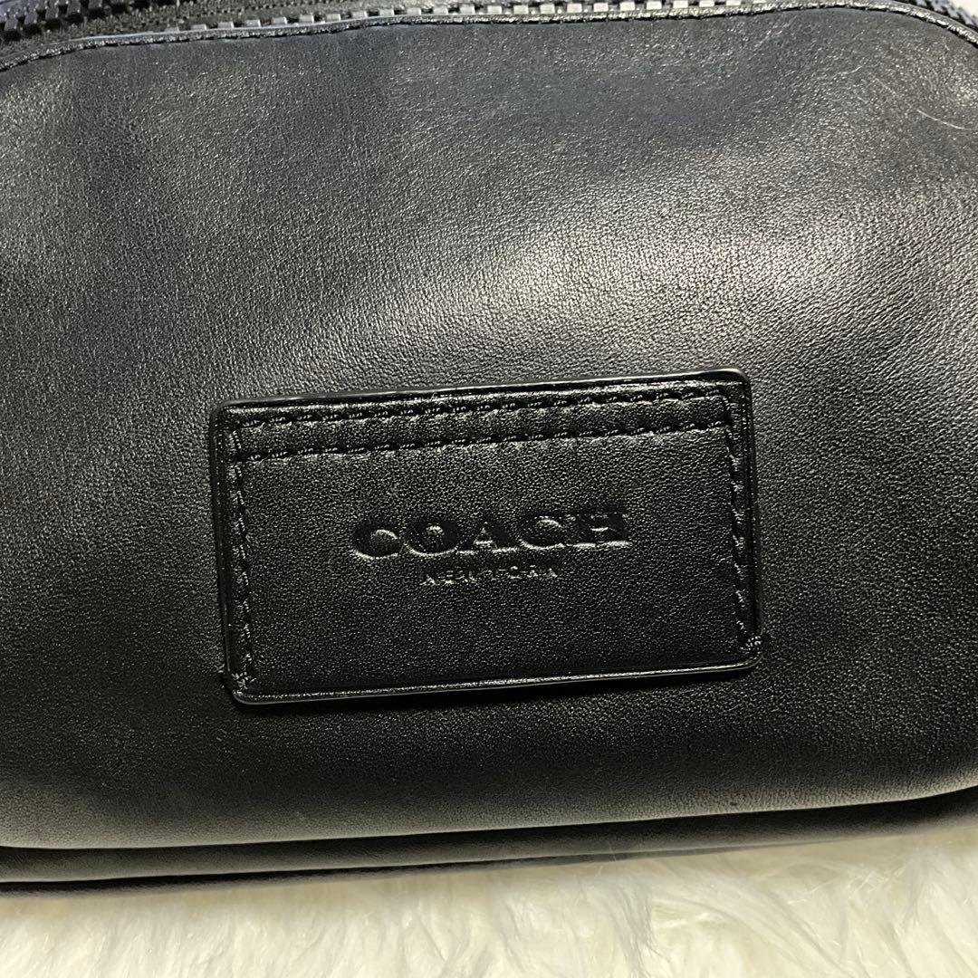 【美品】COACH コーチ レザー ボディーバッグ ウエストバッグ
