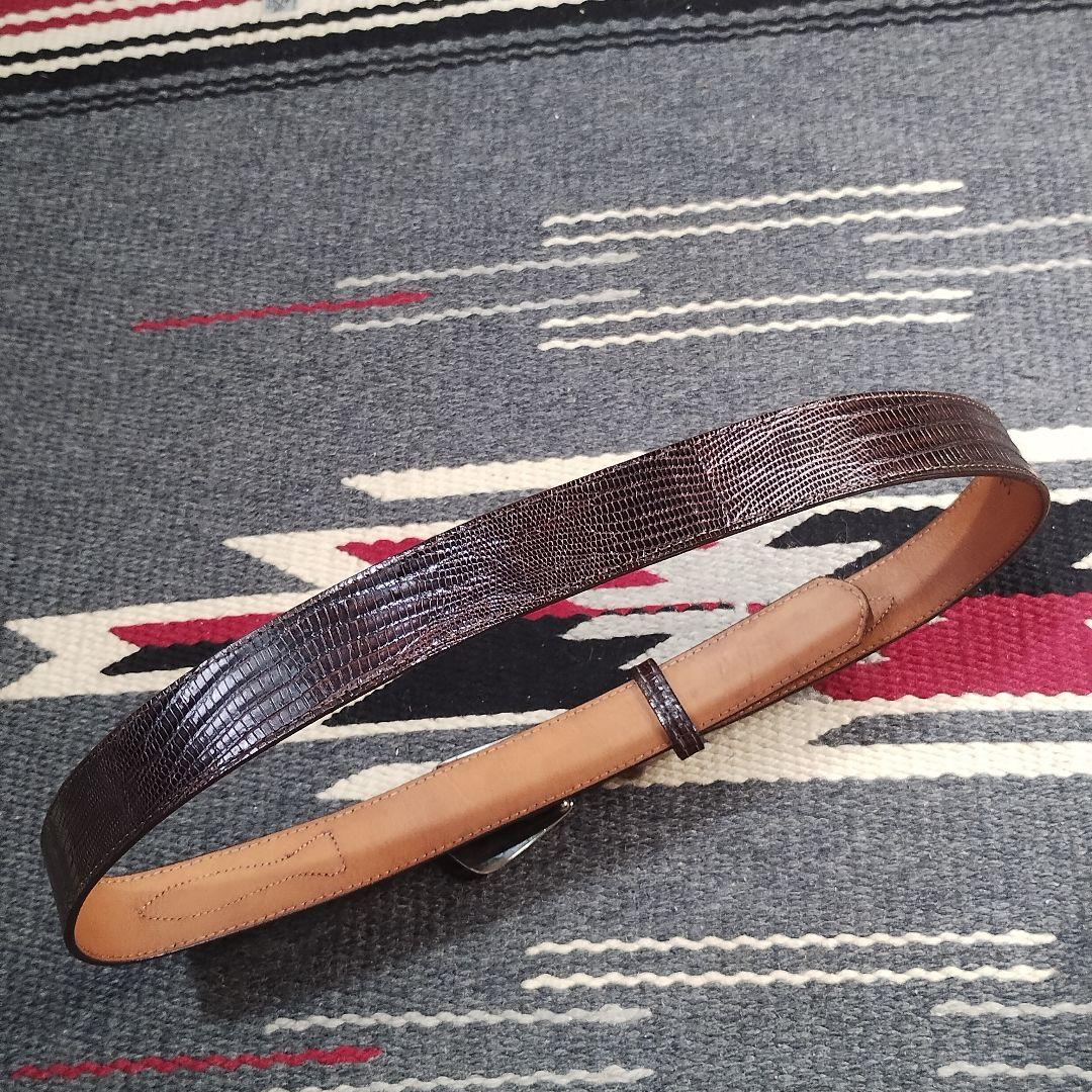 【Justin 】80-90s 4ピース ウエスタンベルト ビンテージ リザード