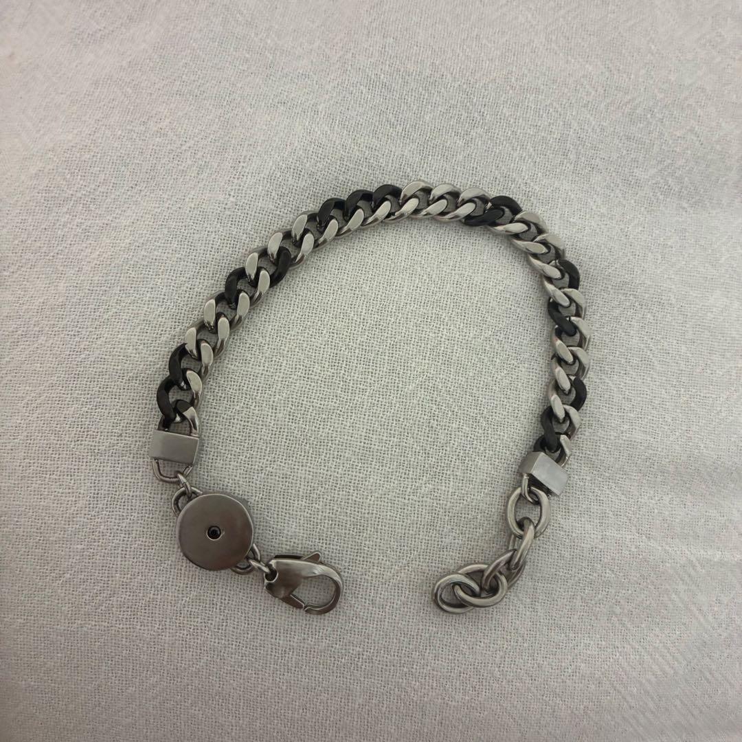 シルバー ブラック チェーンブレスレット