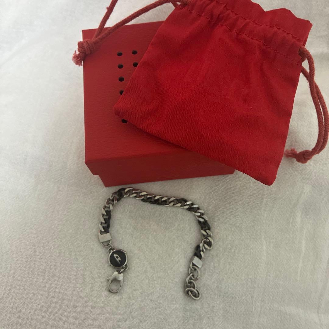 シルバー ブラック チェーンブレスレット