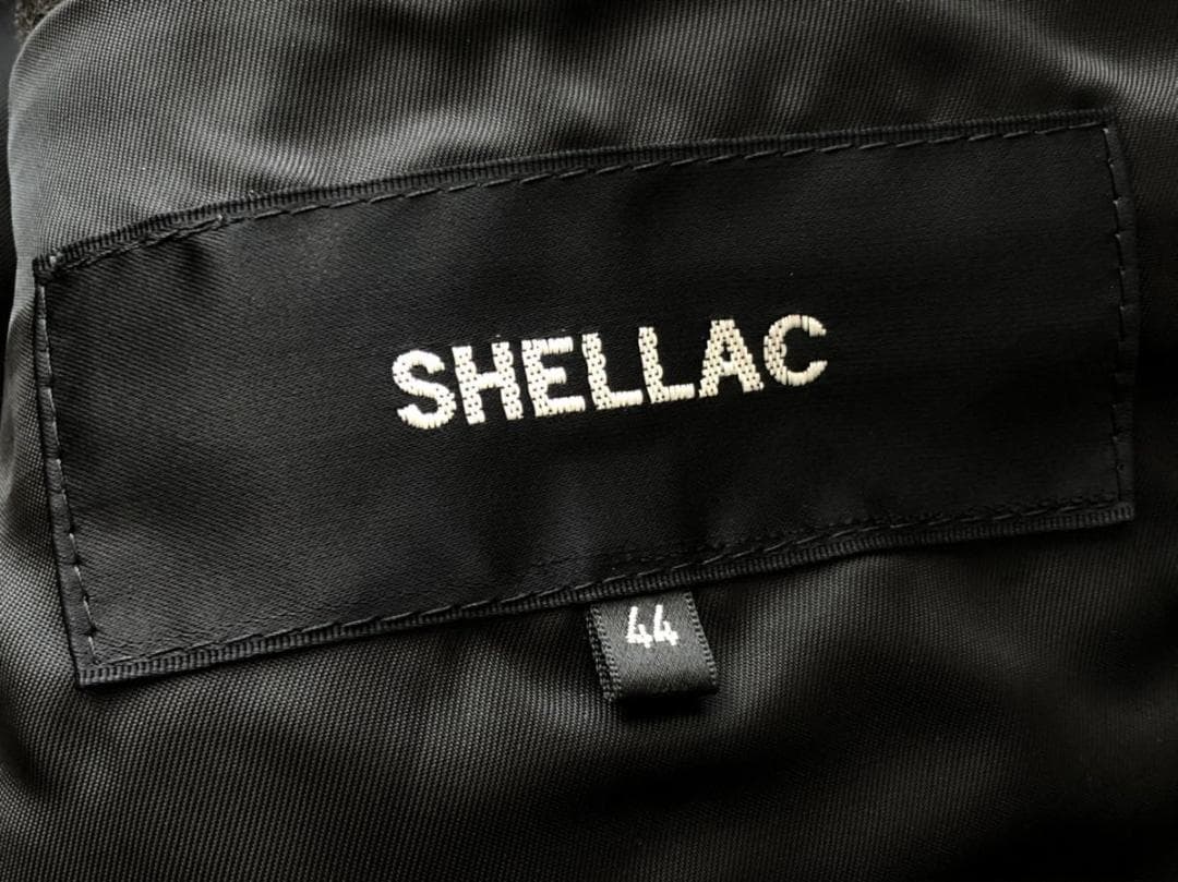 ジ*ム様 シェラック ライダース ジャケット ナイロン×コットン×ステンレス